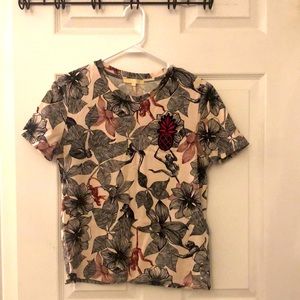 Maje Pineapple Floral Print Tee